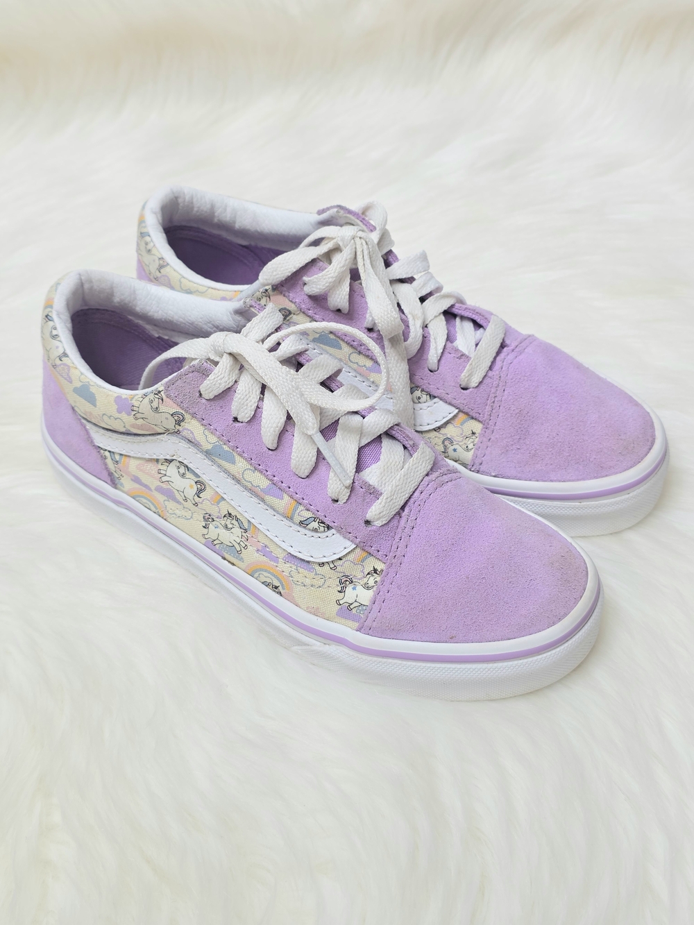 Purple Unicorn Old Skool Vans, Girls 2